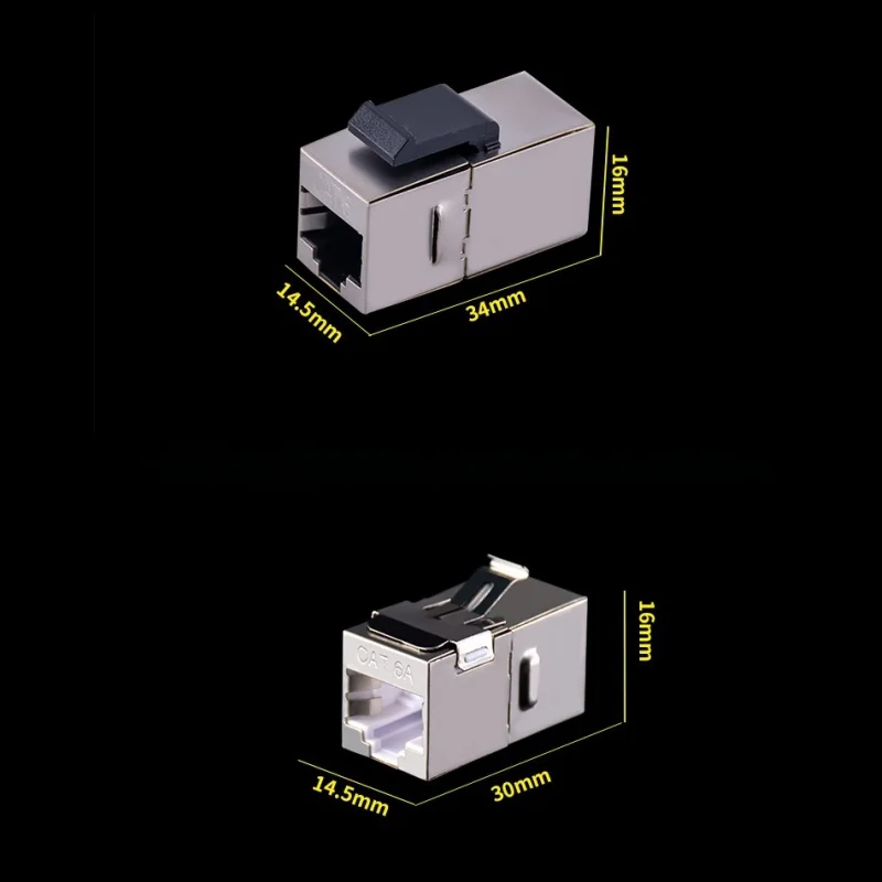 10PCS FTP shield CAT5ECAT6CAT6ACAT7rj45 Super six network module distribution frame passthrough