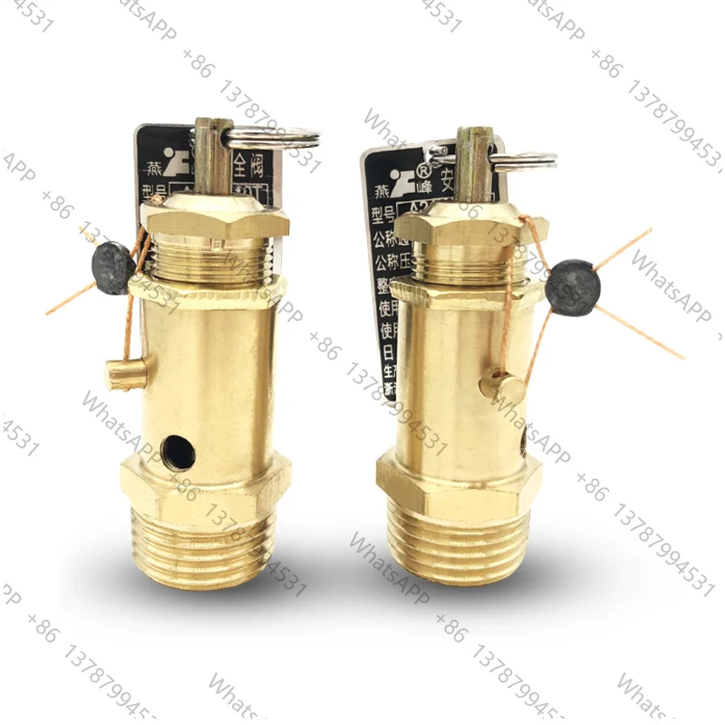 Pump Air Compressor Safety Valve G1/4 G3/8 G1/2 Spring Loaded Exhaust Valve Pressure Relief Valve 0.1Mpa - 1.0Mpa 1KG - 10KG
