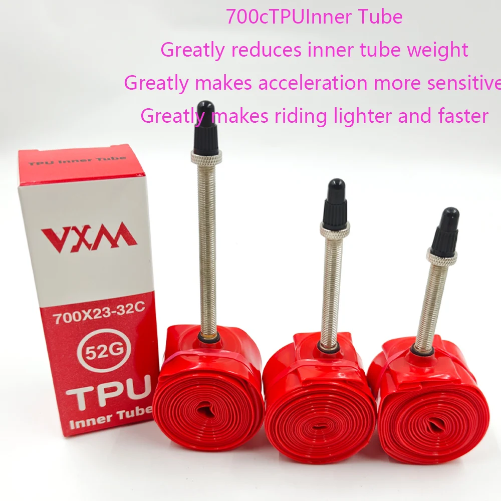 10 Stück extra dicker, ultraleichter TPU-Schlauch für Rennräder, 700C Presta-Ventil, Rennrad-Schlauch – Detail 1