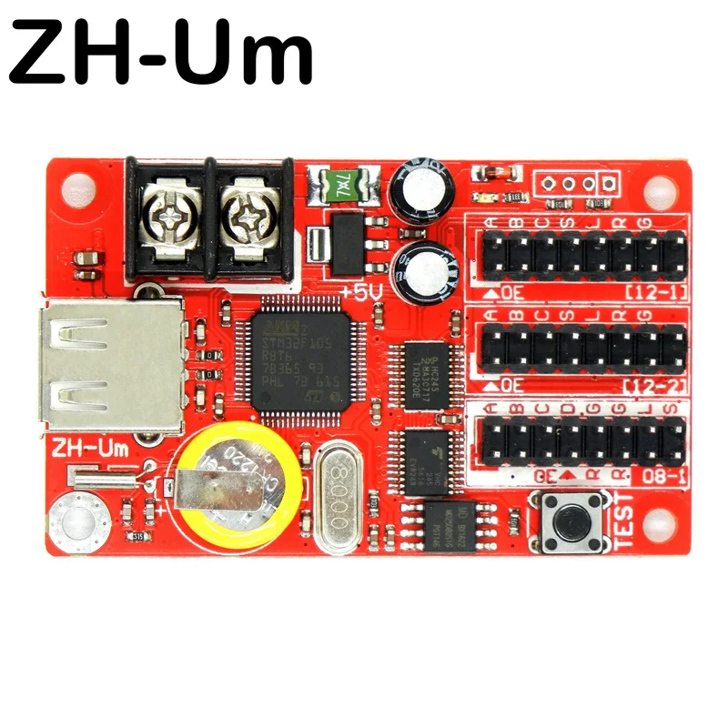 ZH-Un ZH-Um ZH-U0 USB / U-disk Led Controler P10 Monochromatic Screen Panel Module Support Electronic Board Display Control Card