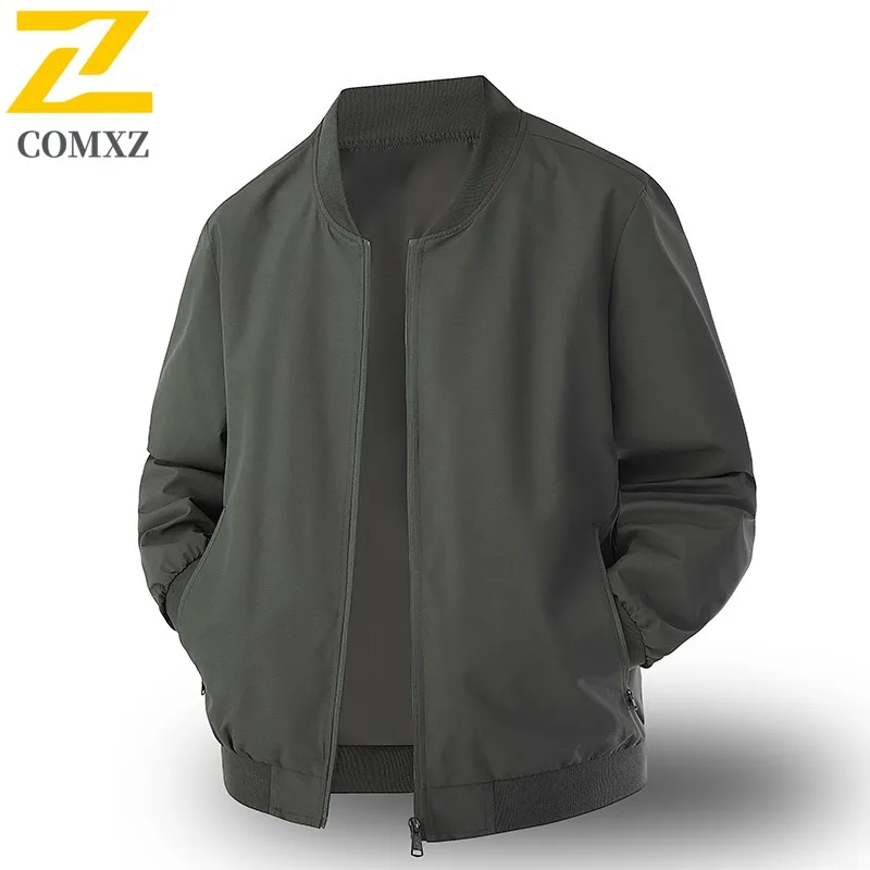 COMXZ Light Luxury Trench Coat Handsome Designer Solid Color Windproof Loose Golf Wedding Chaqueta Autumn Business Men Jackets