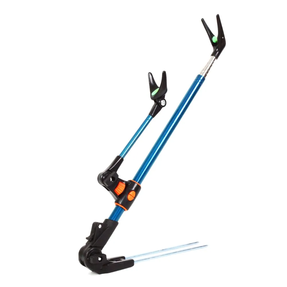 2.4 متر الصيد رود قوس الفولاذ المقاوم للصدأ ثنائي الغرض الصيد رود حامل العالمي دعم تلسكوبي الصيد رود الصيد