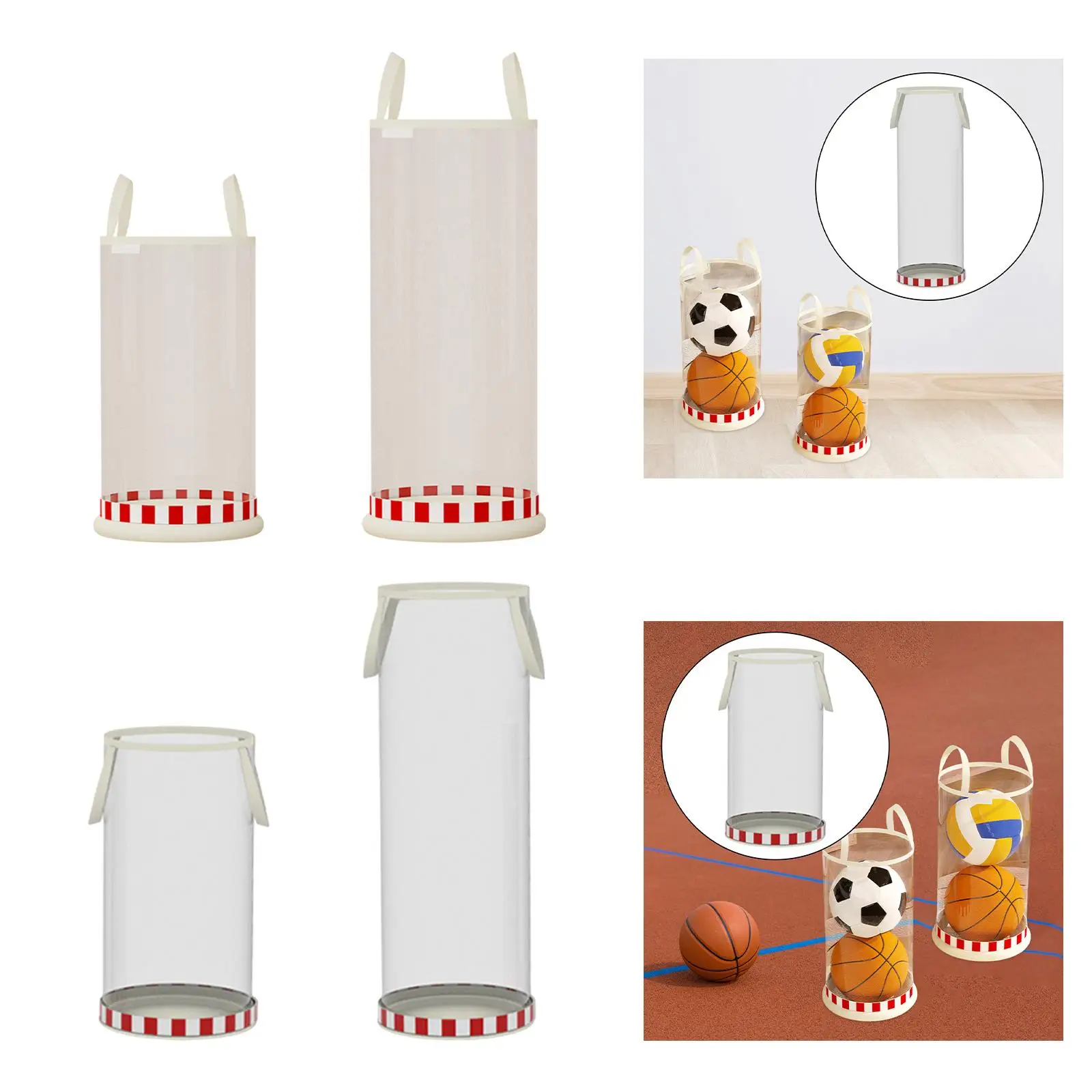 スポーツボールホルダー サッカーボールバッグ ランドリーバスケット スポーツ用品オーガナイザー付き