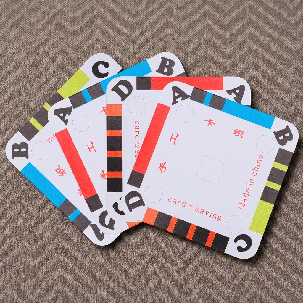 

100Pcs Weaving Cards Tablet DIY Crafting Durable Safe Thin Easy Operation Long Serving Life Weaving Cards