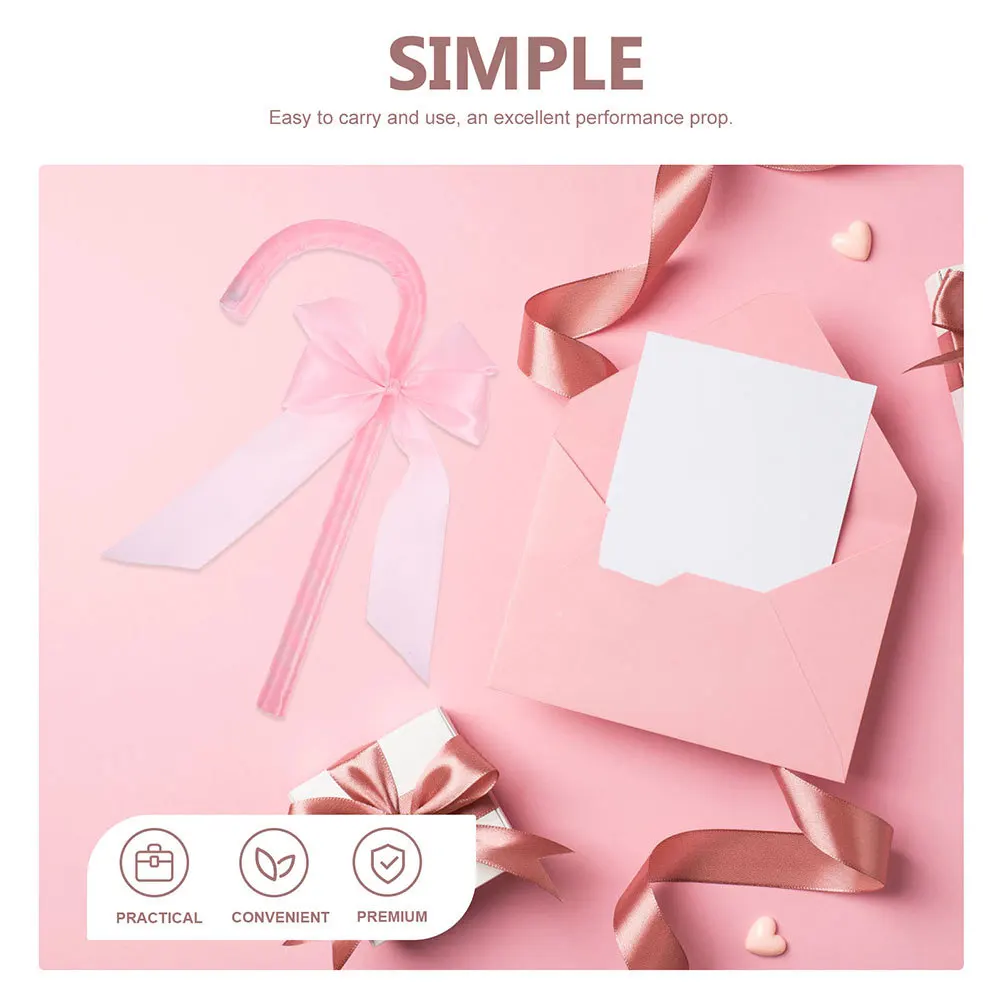 2Pcs Bogen Cane für Kinder Valentinstag Maskerade Ball Dance Performance Prop Elegante Roleplay Zubehör Bühne Cosplay Gehen