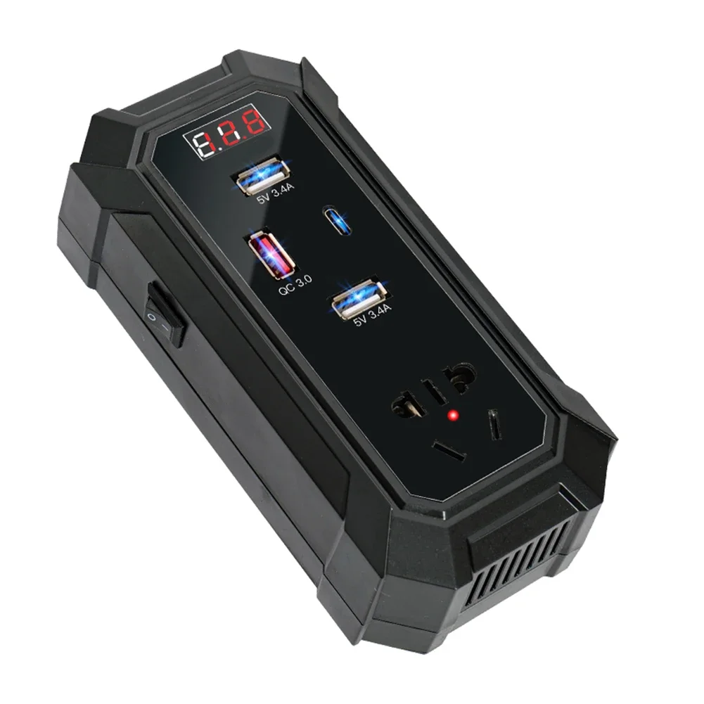 

Simplified Vehicle Power Supply Reliable Conversion of DC12/24 Volts Into Usable Alternating Current With USB Outputs