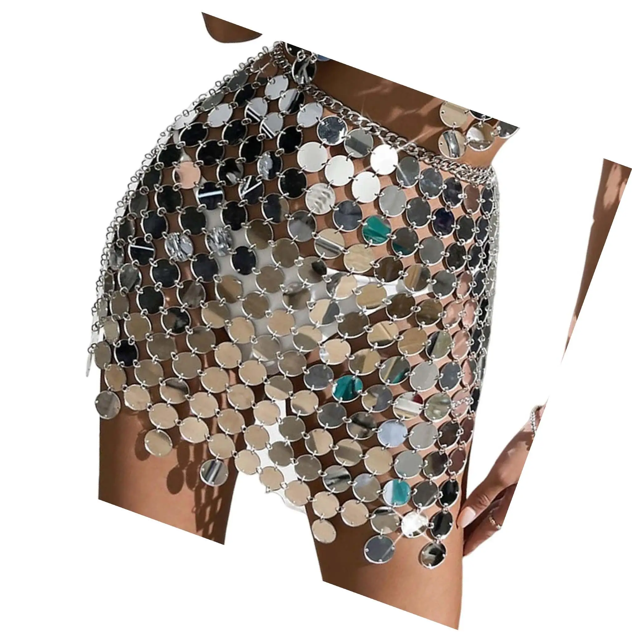 

Женский укороченный топ с блестками для танца живота для пляжных танцев, вечеринки