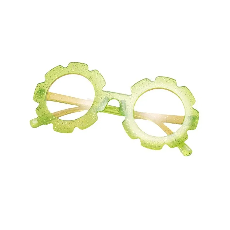 Cute Floral Round Sunglasses Fashion Glasses for Youngsters Durable PC Frame, Perfect for Outdoor Fun & Fashion Shows