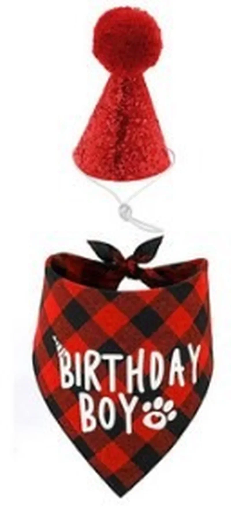 Pet Party Decoration Set Dog Birthday Triangle Scarf Hat Bow Tie Dog Birthday Decoration SuppliesDog Supplies для собак Cat