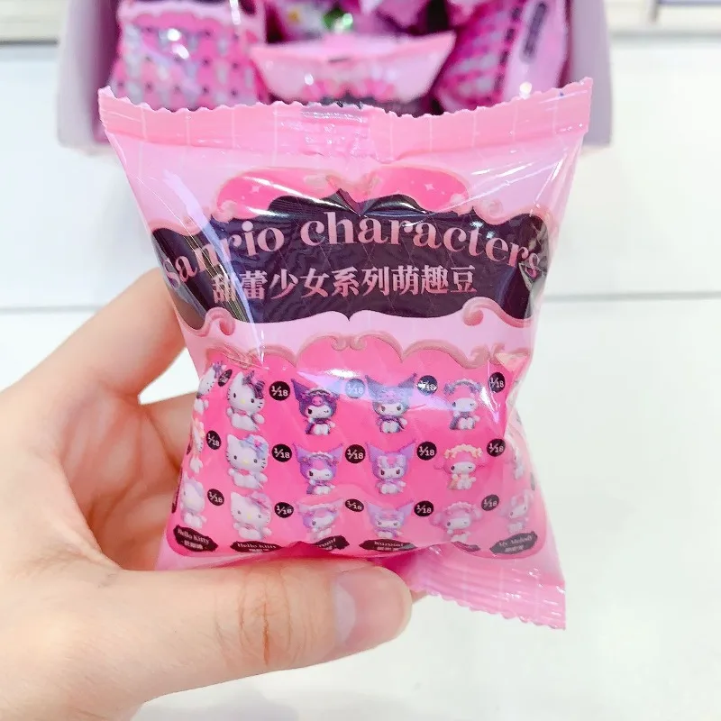 

Персонажи Sanrio, слепая коробка, игрушки, милые бутоны для девочек, милые бобы, моя мелодия, кукла Hello Kitty Kuromi, подарки, игрушки, коллекционные украшения