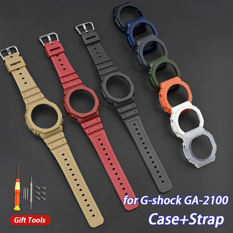 �y�Z�[�����z���v�P�[�X�X�g���b�v �J�V�I G-SHOCK GA-2100 GA-2110 �N�C�b�N�����[�X ���o�[�������v�o���h�����p�C���u���X���b�g�V�F��