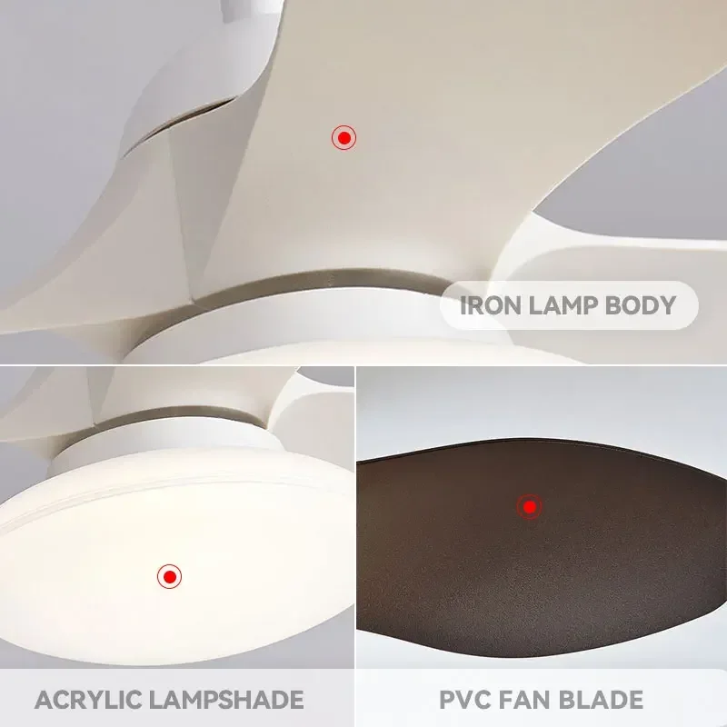 Imagem -04 - Ultra-fino Elétrico Teto Lâmpada Ventilador Simples Estudo do Quarto Lâmpada Conversão de Freqüência 90240v 32 Polegadas Nordic