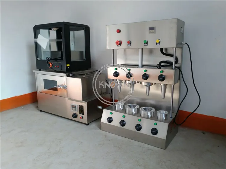 2021 adonan Pizza pembagi Prossing 4 kerucut pembuat kerucut Pizza baja tahan karat komersial lemari pajangan Oven mesin Pizza