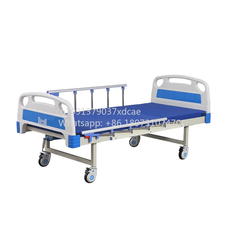 . Convalescent Bed, Hospital Single Hand-cranked Bed Manul One Function Hospital Bed