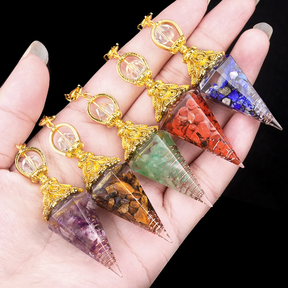 Natural Crystal Opal Colorful Hexagonal Pendant Necklace for Women