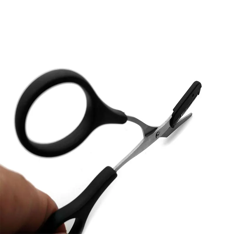 【Hot sales】Black eyebrow trimmer Eyebrow trimmer scissors with comb Eyebrow tweezers Eyelash tool Stainless steel