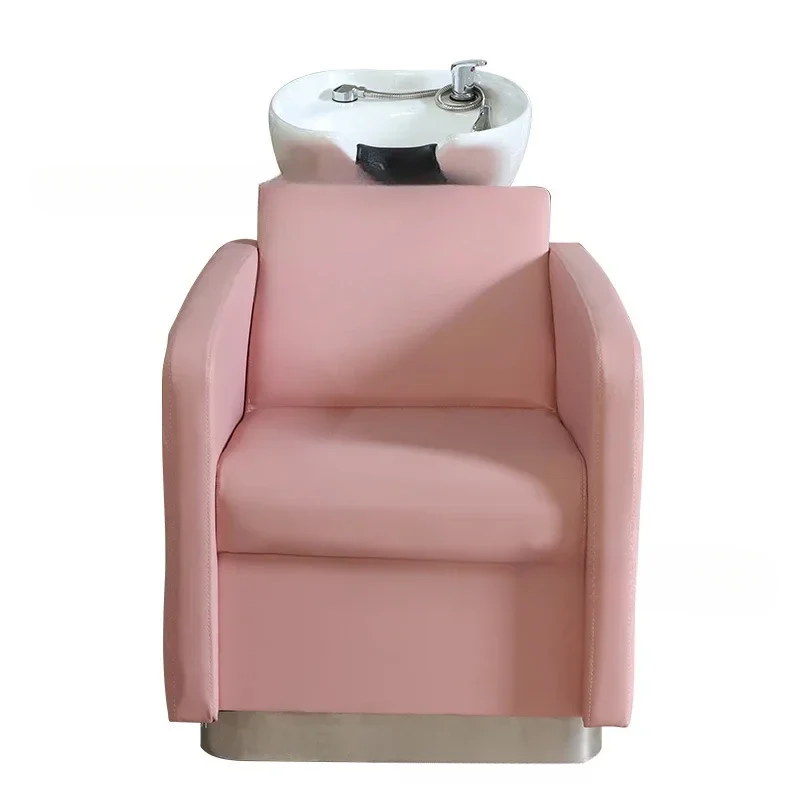 

ZC Barber Shop Sitting Shampoo Chair Lying Half Hair Washing Recliner Small Deep Basin Flushing Bed