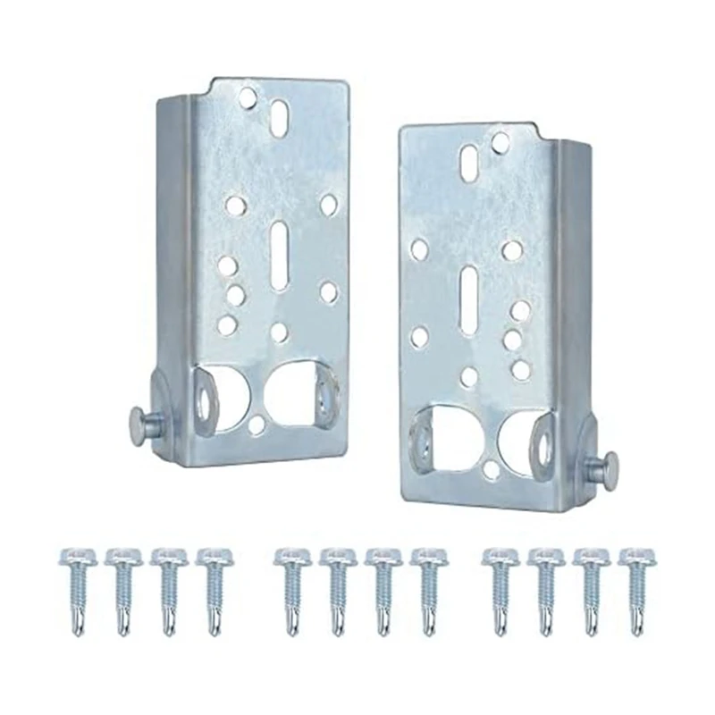 Garage Door Bottom Lifting Brackets For 7/16In Stem Roller Left And Right With Bolts Durable