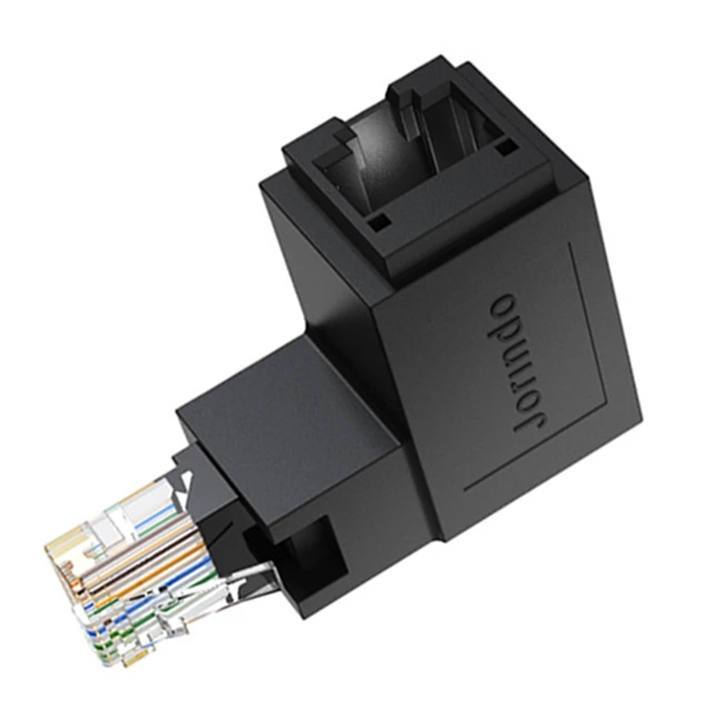 RJ45 męski na żeński przedłużacz sieci Adapter sieci Ethernet 90 stopni dla złącza kabel Ethernet CAT5E CAT6 CAT8