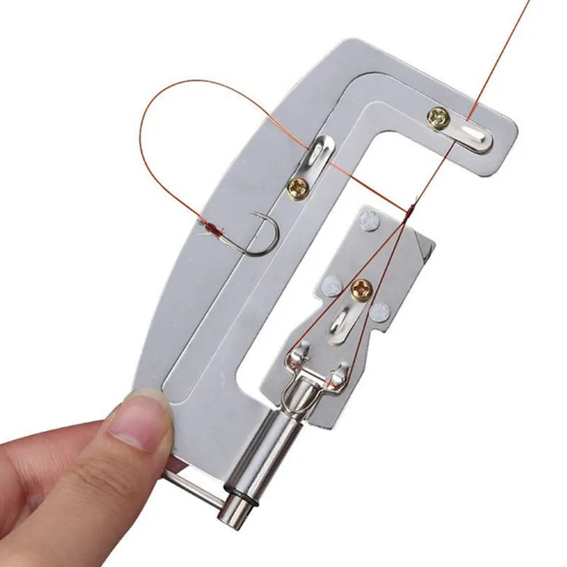 

Portable Fish Hook Line Knotter Semi-Automatic Hook Row Machine Stainless Steel Hook Line Knotter Gear Hook Tie Fish Clamp