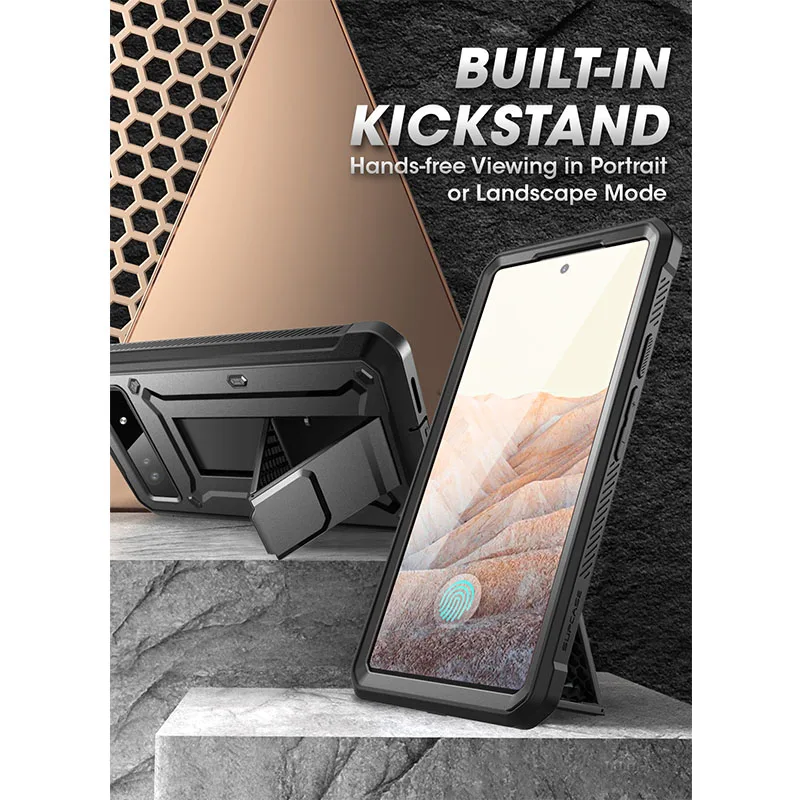 SUPCASE For Google Pixel 7A Case (2023) UB Pro Full-Body Rugged Belt-Clip & Kickstand Case with Built-in Screen Protector