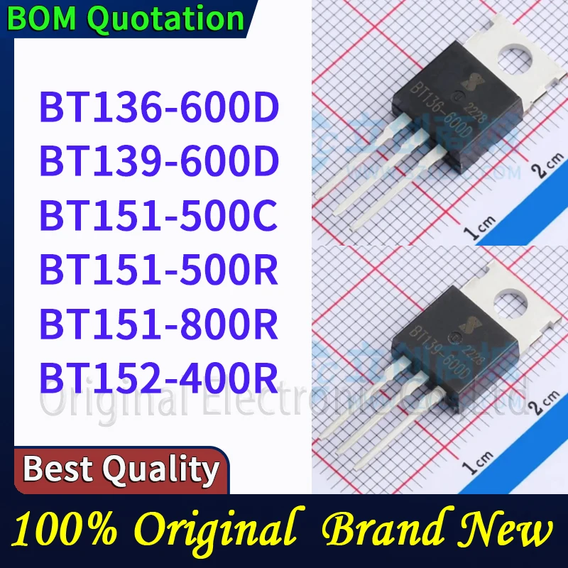 

5 шт./лот BT136-600D BT139-600D BT151-500C BT151-500R BT151-800R BT152-400R В наличии Оригинальные высококачественные