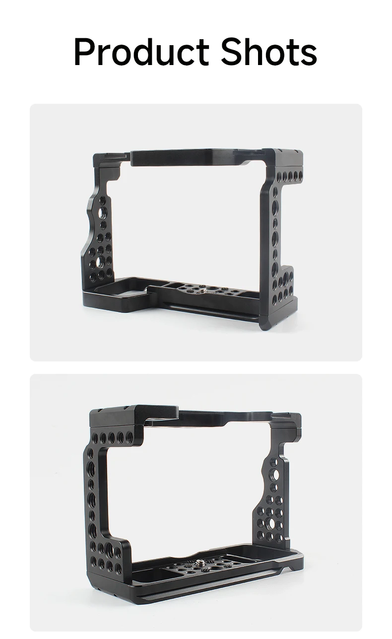 Kamerakäfig für Sony A7 III A7III A7RIII A7M3 A7R3 A7M2 A7R2 A9 Aluminiumlegierung Rabbit Cage mit Cold Shoe Halterung für Vlogging – Detail 5