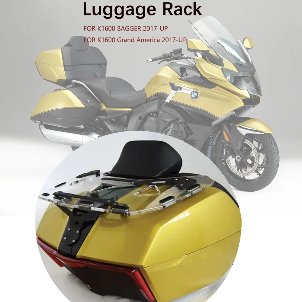 Для BMW K1600GA K1600 GRAND AMERICA 2017-2024 2023 2022, аксессуары для мотоциклов, коробка на крышу, верхний чехол, багажник, задняя багажник