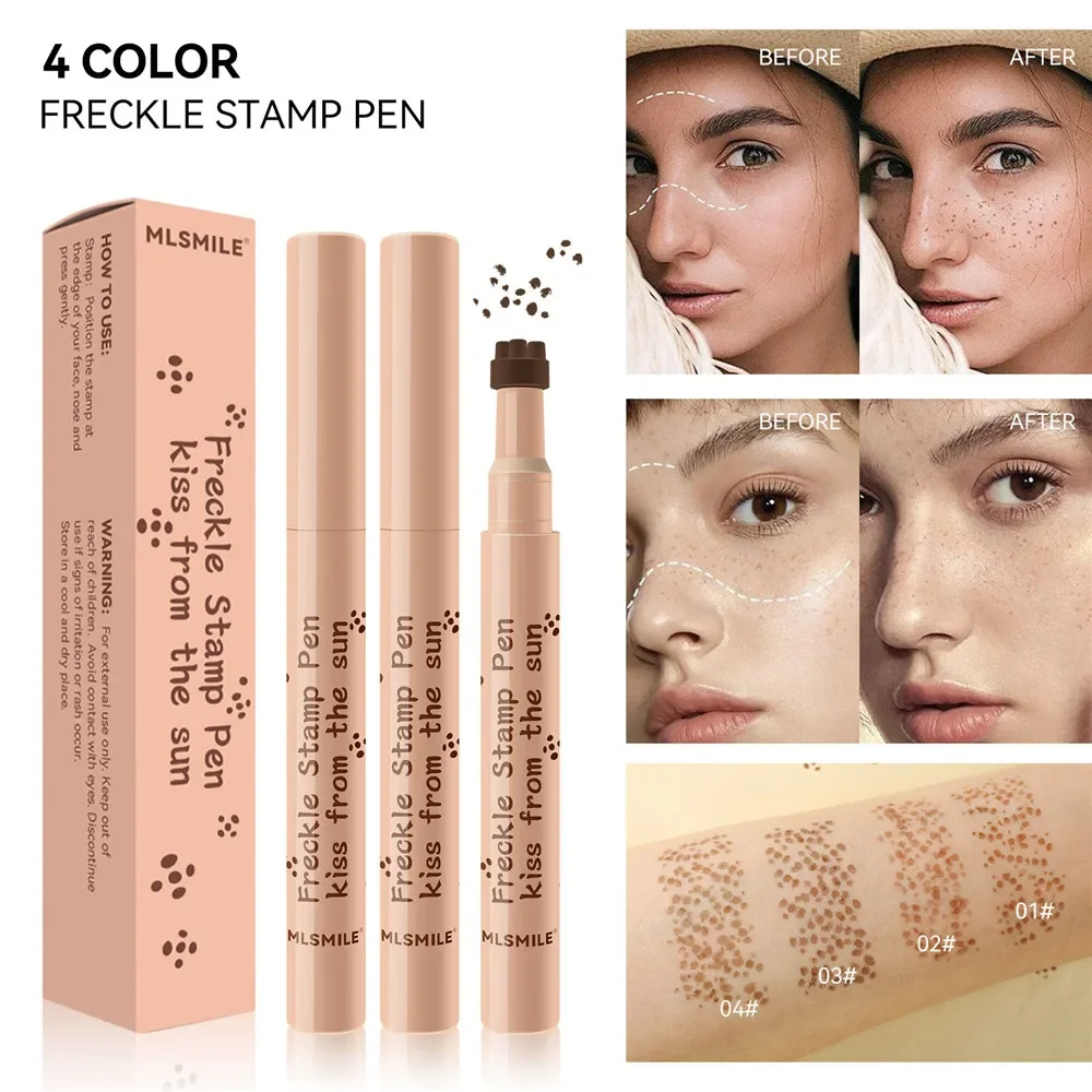 1PC Natural Lifelike Freckle Pen Waterproof Concealer Dot Spot Pen 3D Freckle Stamp Easy To Apply Lasting Makep Tool Cosmetic