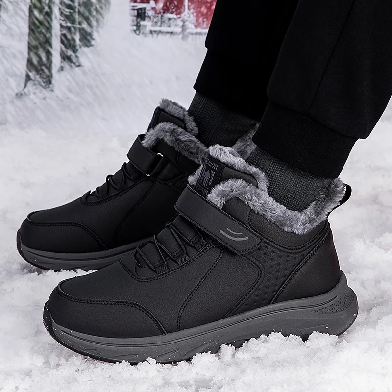 

Winter Men Snow Boots Casual Shoes Unisex Warm High Quality Plush Fabric Fur Non-slip Comfortable Outdoor Velvet Women's Shoes