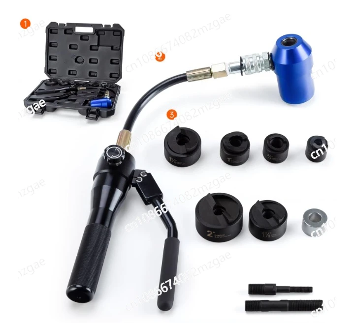 

WK-8 Universal Hydraulic Hole Opener 1/2-2“ Stainless Steel Metal Plate Mild Steel Plate Hole Puncher 360° Rotate Punch Tool Kit