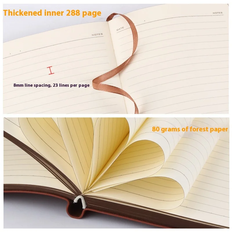 A6 Thickened Pocket Notebooks Creative Retro Pu Notebook Office Bookkeeping Books Embossed Craft Literary Ledger Back To School