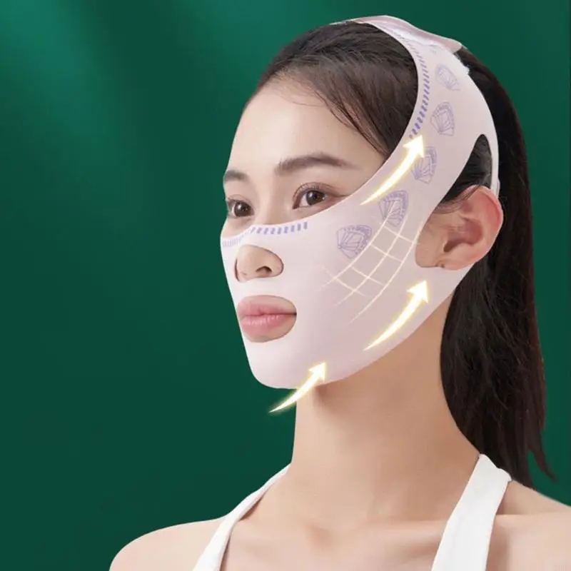 v 형태 윤곽선 및 이마 주름 감소 통기 탄성 얼굴 모양의 d0ue 조정 가능한 얼굴 리프팅 스트랩