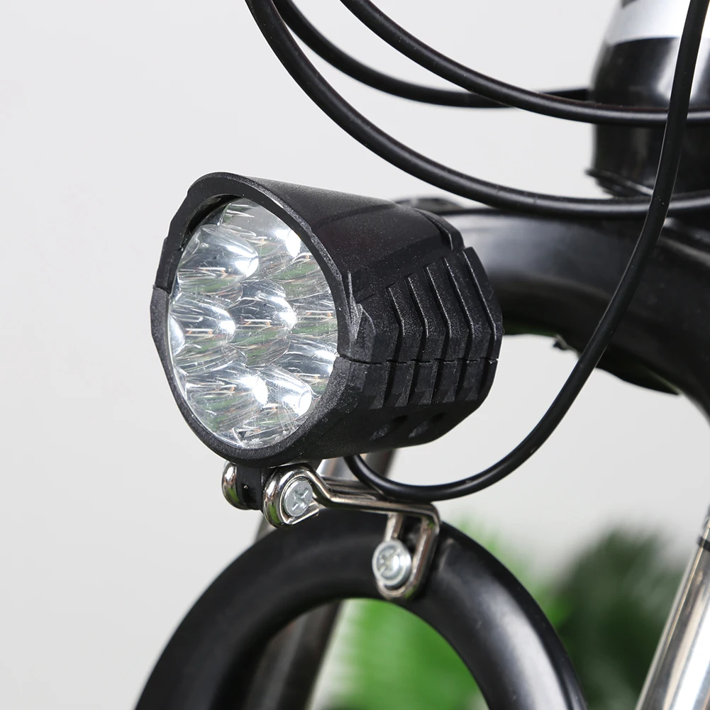 48V E-bike Headlight High Brightness Horn Electric Scooter LED Front Light Easy Installation Cycling Accessories