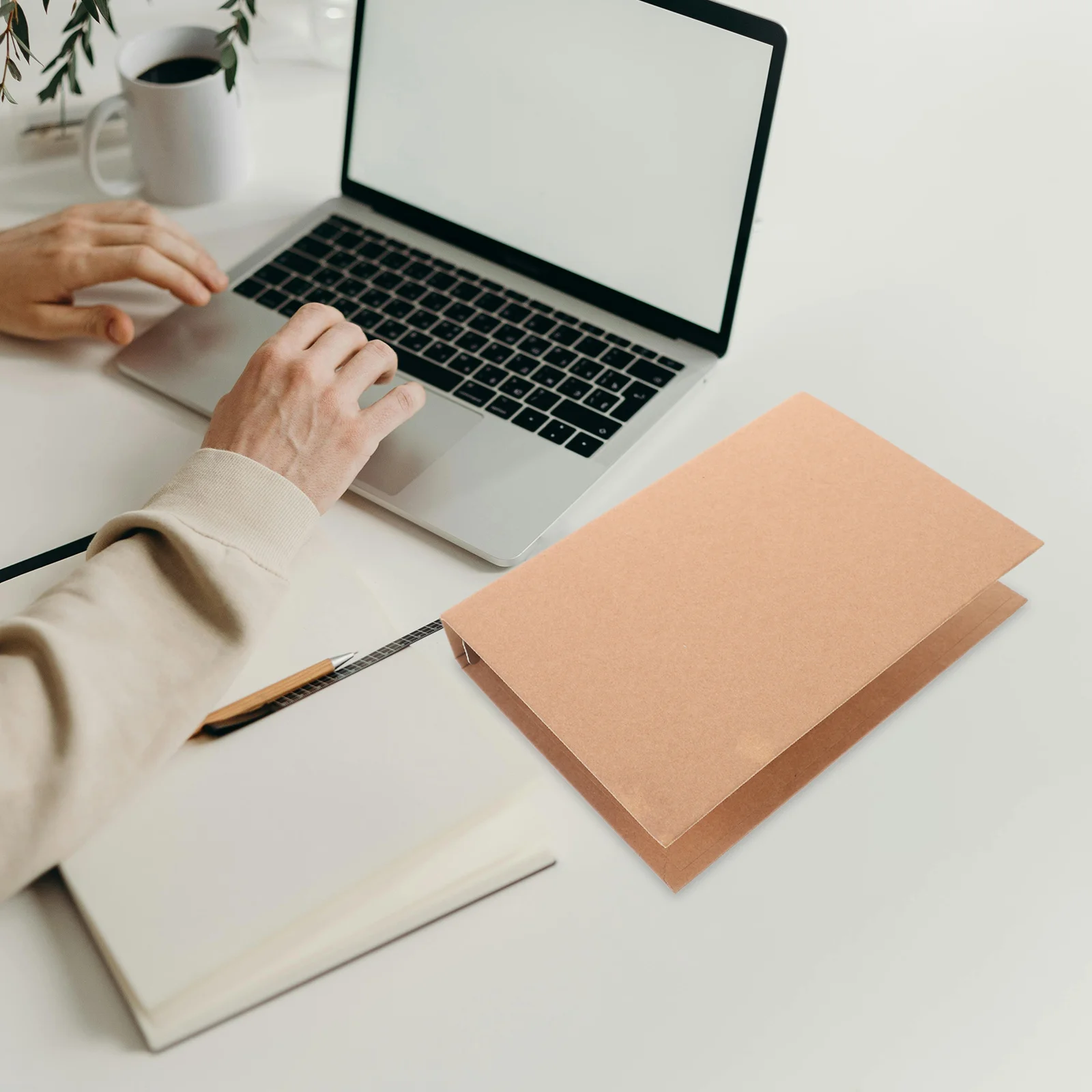 

1pc Kraft Paper Cover A5 Binder Cover Notebook Shell For Planner Notepad Journal Loose-Leaf Organizer Document Folder