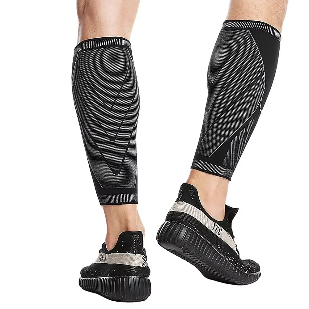 High Quality Nylon Compression Calf Sleeve Black Pink Blue Soft Compression Stockings Shin Guard Sports Safety