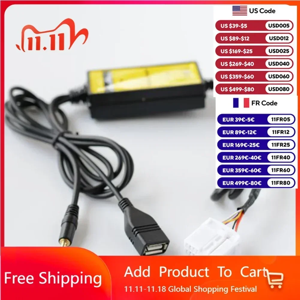 

3X AUX вход 200MA в качестве фотошоу подходит для адаптера интерфейса Honda MP3 CD USB-кабель + считыватель Совершенно новый, высокое качество
