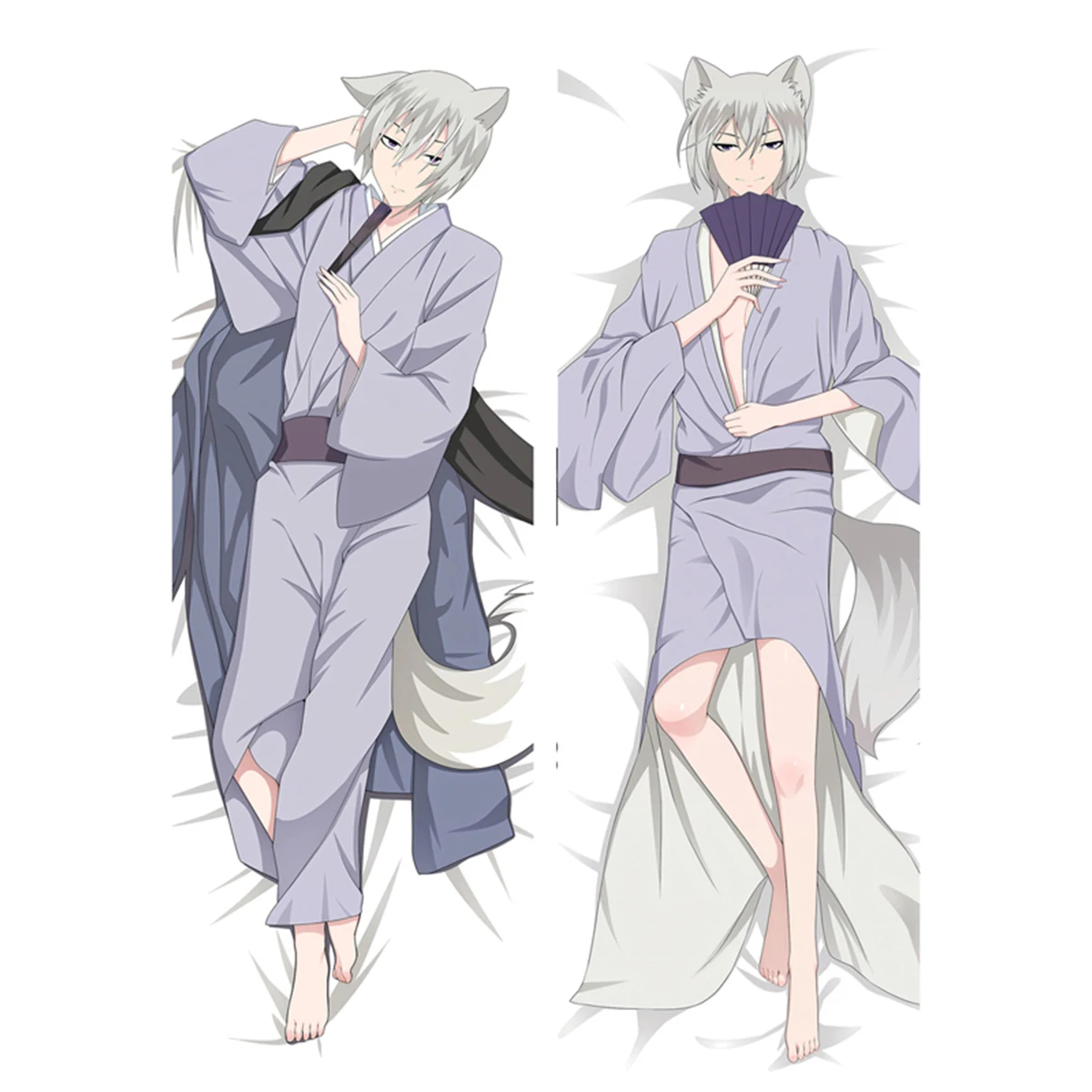 Tomoe Large Dakimakura Cover Anime Fox Male Long Life Size Equal Body Pillow Case Customized Printed Waifu Gift