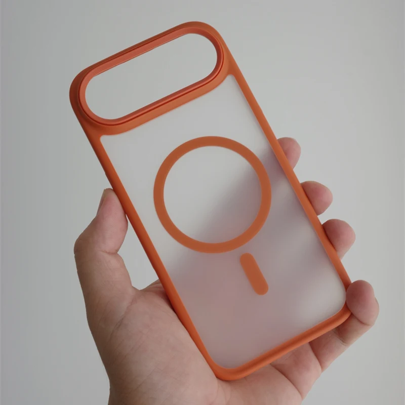 

Frosted Skin Feel MagSafe Armor Case For iPhone 17Pro 17Pro Max 17Air 17 Active Touch Camera Button Wireless Charge Matte Cover