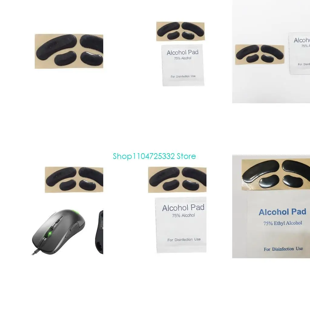 P5EA Mouse Skates Replace Mouse Feet for   300  300S Wear-resistant Mouse Curve Edge Black