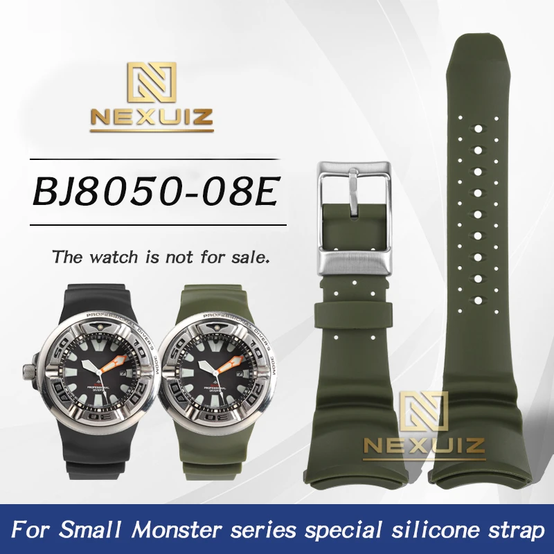 

For Citizen Promaster Series BJ8050-08E Rubber Watchband Citizen BJ8050 Deep Sea Monster Watch Strap Waterproof Special Edition