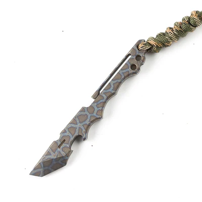 

Titanium alloy pry bar outdoor survival camping multifunctional EDC stick bottle opener self-defense combination small tool