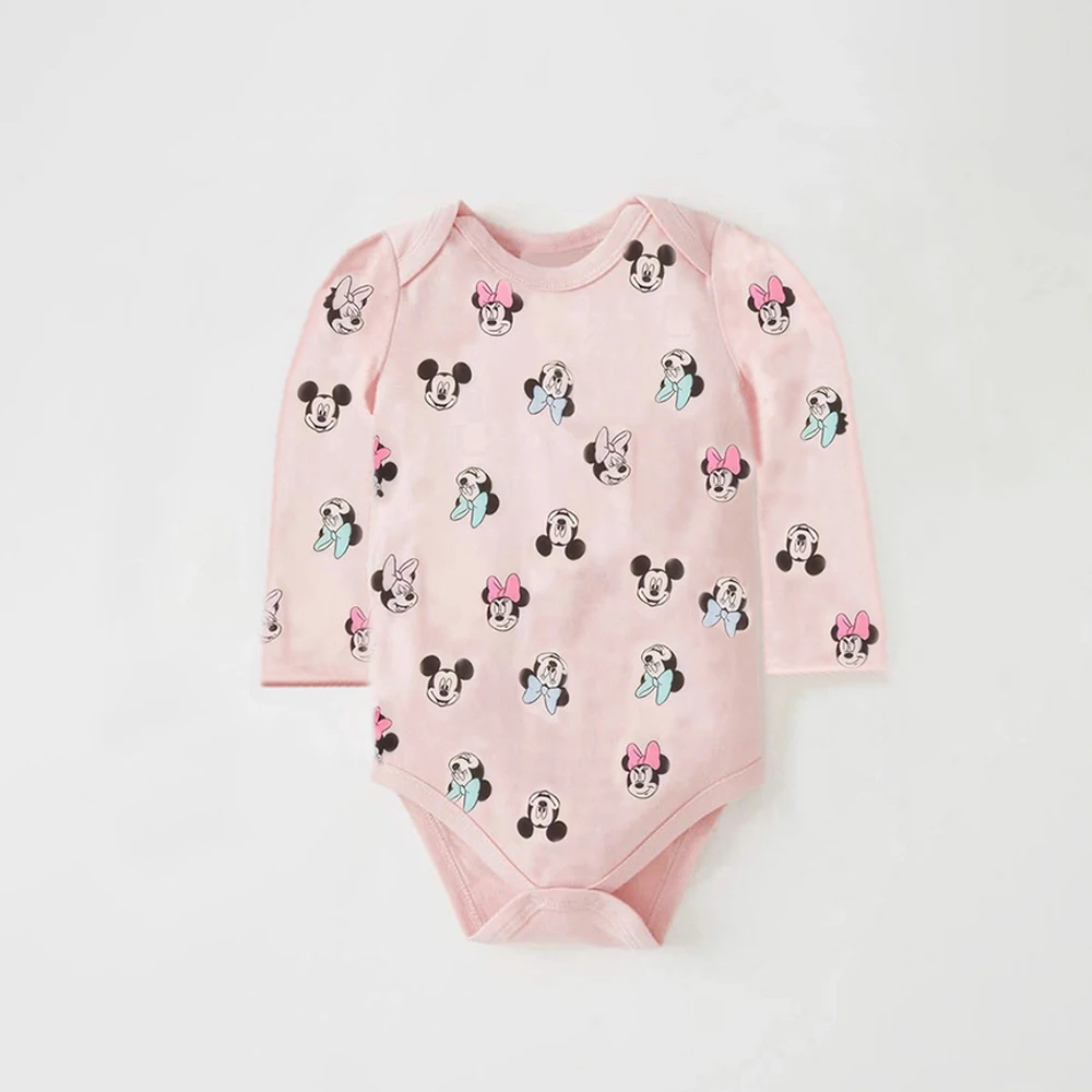 Baby Boy Clothes Mickey & Minnie Cotton Newborn Bodysuits & One-pieces Summer Spring Autumn Baby Rompers