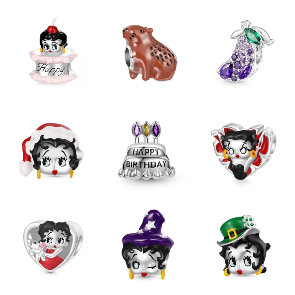 

2024 Bead Pendants In The Shape Of Little People And Animal StyleNovelty Uniqueness