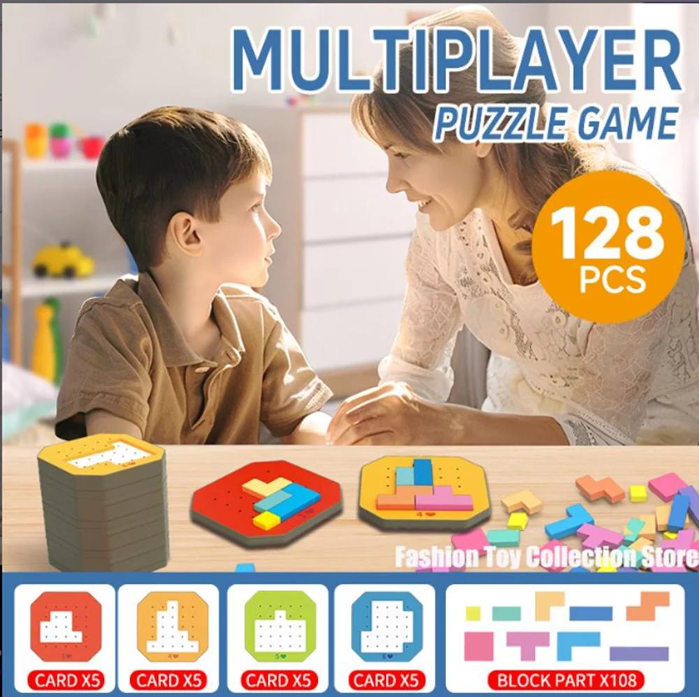 Puzzle Game Toy Set For Kids Montessori Educational Shape Matching Puzzle Cards, Children's Birthday Gifts and Holiday Gifts