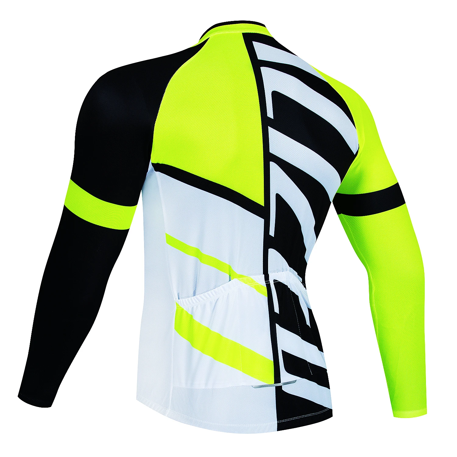 Fluoreszierende Gelbe Männer Herbst Fahrrad Kleidung Straße Racing Kleidung Atmungsaktive Frühling Bike Shirt Langarm Radfahren Jersey – Detail 4