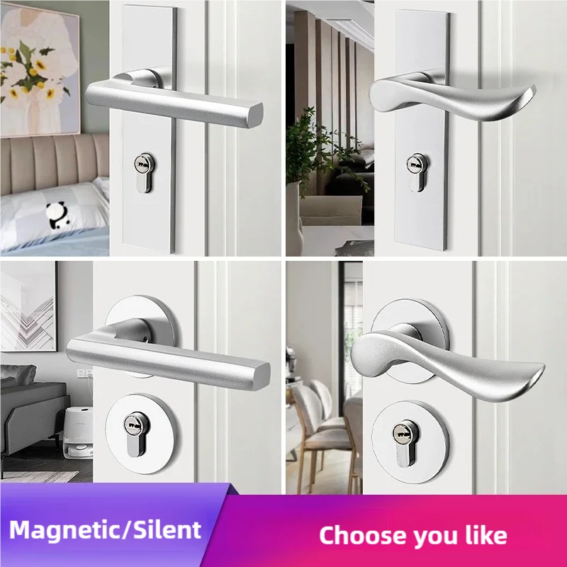 Alumina indoor silent door lock Magnetic bedroom door lock