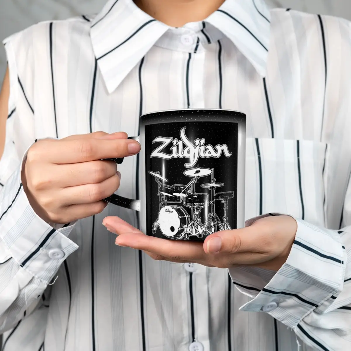 Zildjian Cymbals Drums Drummer Giutar Music Turkish Mug Funny Ceramic Coffee Cups Tea Mugs Milk Cup Drinkware Gift for Friends