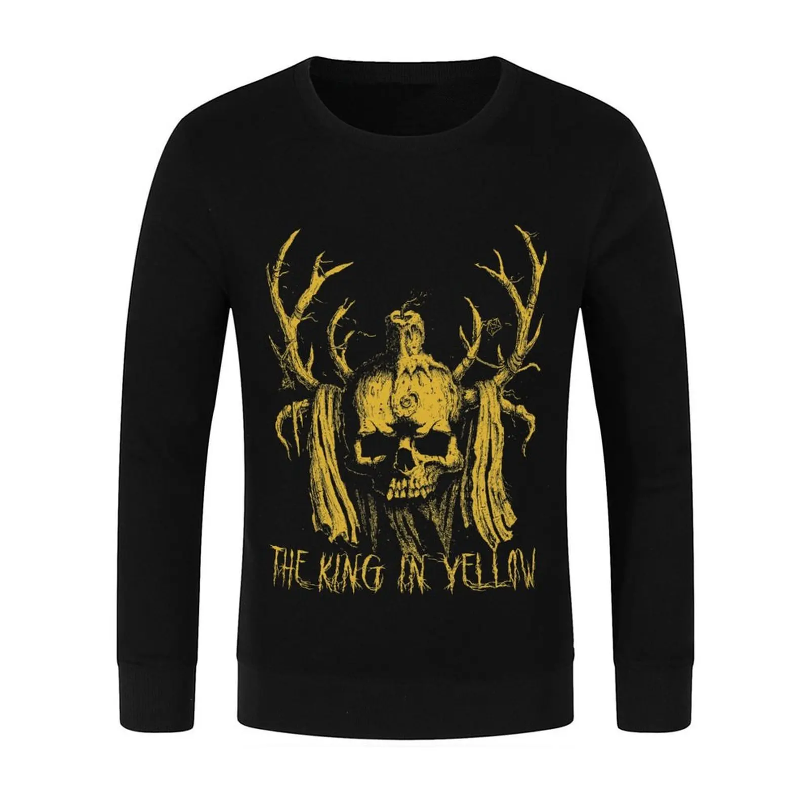 الملك في الأصفر قرون الجمجمة البلوز الخريف ملابس الرجال ملابس الخريف الملابس للرجال الرجال الملابس الرجال البلوز #2