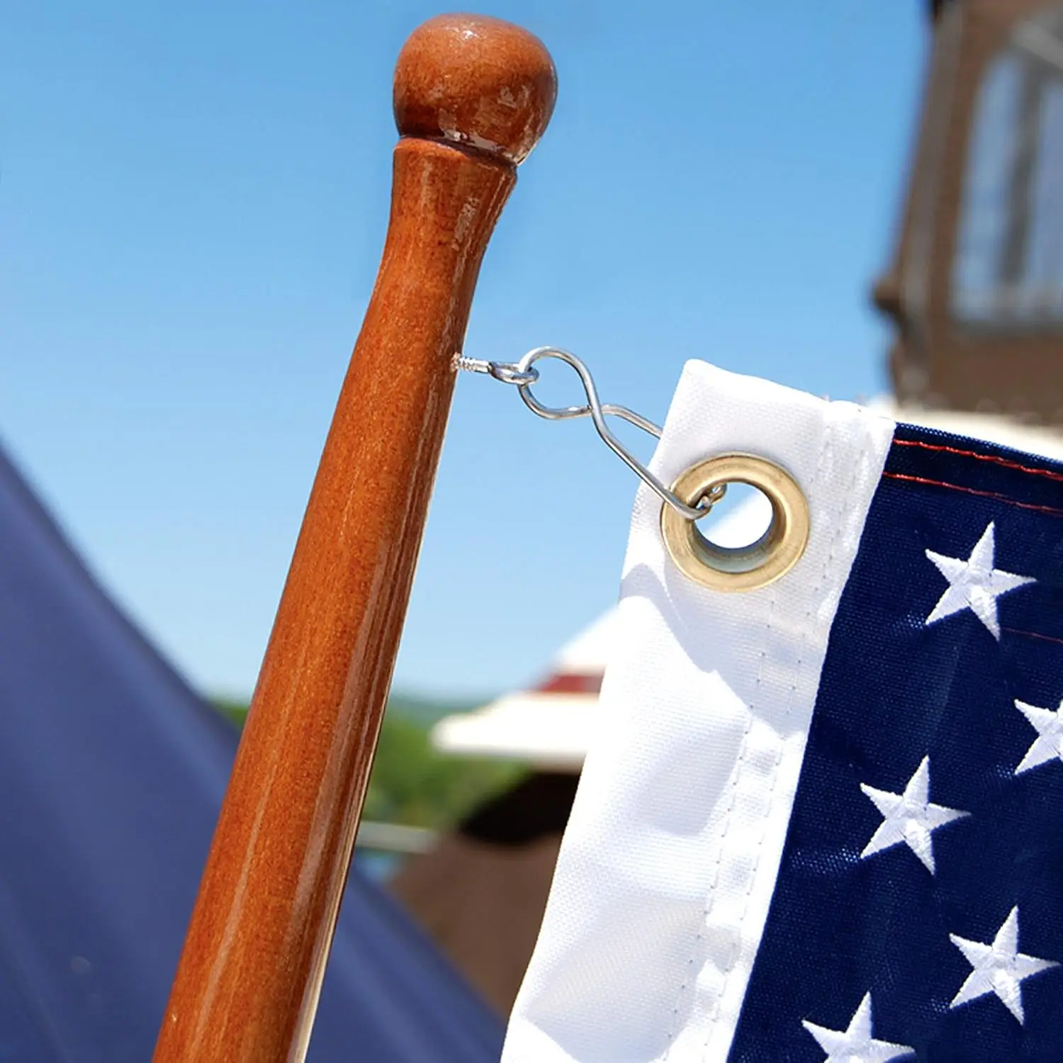 

30Pcs Flagpole Clips Stainless Steel Heavy Duty Snap Hooks for Garden Flags Banner Hooks Flagpole Accessories Small Flag Holder